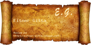 Eitner Gitta névjegykártya